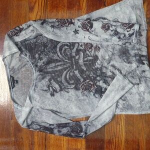 Rock and republic see through long sleeve women size M